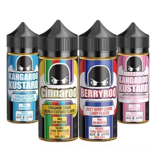 CINNAROO & STRAWBERRY Cinnamol Sugar Cereal &Kangaroo kustard E-Liquid 100ML 0MG