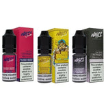 Pack of 10 Nasty Nic Salts 10ML E Liquid 10MG & 20MG Vape Juice 50VG 50PG