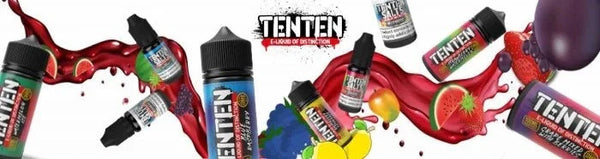 PACK OF 10 PCS: Nic Salt 10ml E Liquid TEN TEN Premium Vape Juice 50VG/50PG 10 & 20 mg