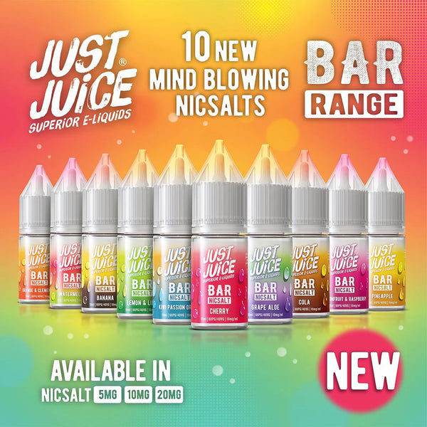 Pack of 10 Just Juice Bar NIC salts