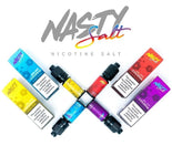 Pack of 10 Nasty Nic Salts 10ML E Liquid 10MG & 20MG Vape Juice 50VG 50PG