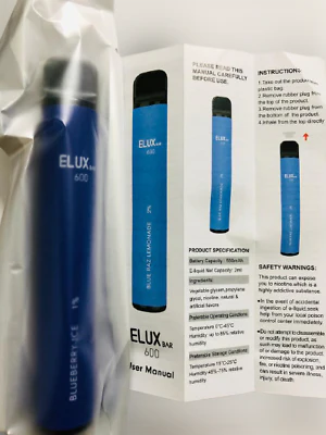 ELUX BAR Disposable Vape 2ML 600 Puff 20mg BARS