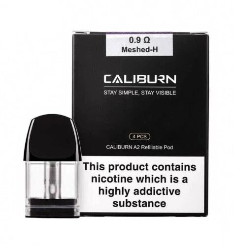 Uwell Caliburn A2 Replacement Pods 4pk 0.9Ω or 1.2Ω UN2 Meshed for Caliburn A2