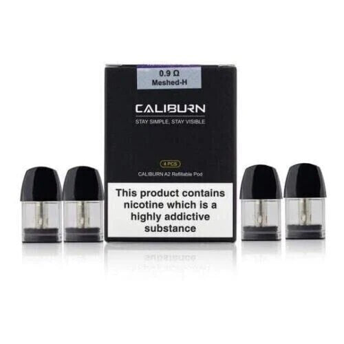 Uwell Caliburn A2 Replacement Pods 4pk 0.9Ω or 1.2Ω UN2 Meshed for Caliburn A2